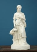 A LARGE PARIAN FIGURE EMBLEMATIC OF HARVEST, LATE 19th CENTURY