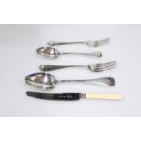 A CANTEEN OF OLD ENGLISH PATTERN CRESTED FLATWARE