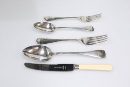 A CANTEEN OF OLD ENGLISH PATTERN CRESTED FLATWARE