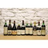 10 BOTTLES MIXED LOT RED DRINKING WINE INCLUDING CHATEAUNEUF DU PAPE AND CLARET