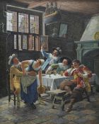 CONTINENTAL SCHOOL, CAVALIERS IN A TAVERN