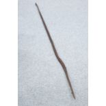 TRIBAL: A LARGE BOW, possibly South Sea Islands. 207.5cm