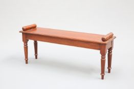 A MAHOGANY WINDOW SEAT, IN REGENCY STYLE