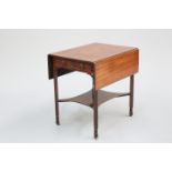 A CHIPPENDALE PERIOD MAHOGANY PEMBROKE TABLE