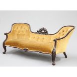 A VICTORIAN ROSEWOOD SETTEE