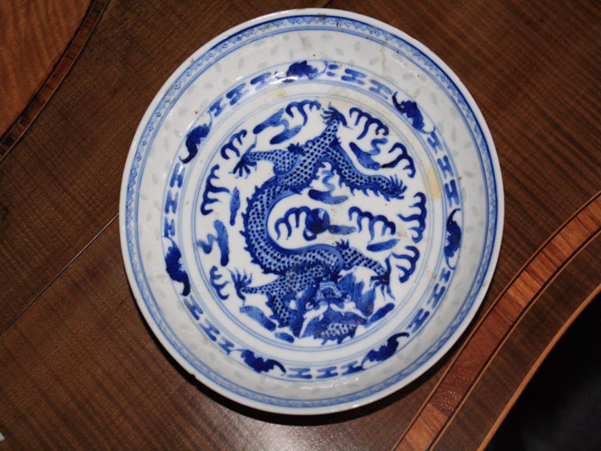 THREE CHINESE BLUE AND WHITE PLATES, 18th Century - Image 4 of 9