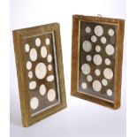 TWO FRAMED SETS OF 19TH CENTURY ITALIAN PLASTER CAMEOS