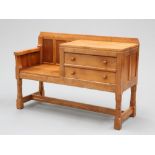 A RABBITMAN OAK HALL BENCH