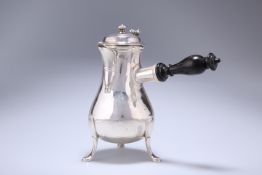 A FRENCH SILVER BALUSTER COFFEE OR CHOCOLATE POT, 18th CENTURY