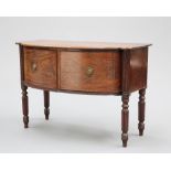 A SCOTTISH REGENCY MAHOGANY BOW-FRONT SIDEBOARD