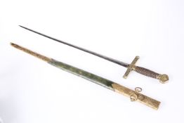 A LATE 19th CENTURY SOCIETY SWORD