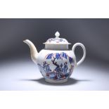 A LIVERPOOL PORCELAIN TEAPOT, c.1785-95