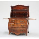 A LOUIS XVI MAHOGANY AND WALNUT BOMBE COMMODE, 18TH CENTURY