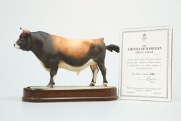 A ROYAL WORCESTER LIMITED EDITION MODEL OF A JERSEY BULL