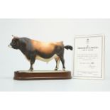 A ROYAL WORCESTER LIMITED EDITION MODEL OF A JERSEY BULL