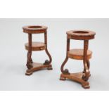 A PAIR OF 19TH CENTURY MAHOGANY WASHSTANDS, PROBABLY IRISH