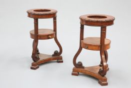 A PAIR OF 19TH CENTURY MAHOGANY WASHSTANDS, PROBABLY IRISH