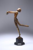 JOSEF LORENZL (1892-1950), A GILT-BRONZE FIGURE OF A NUDE DANCER