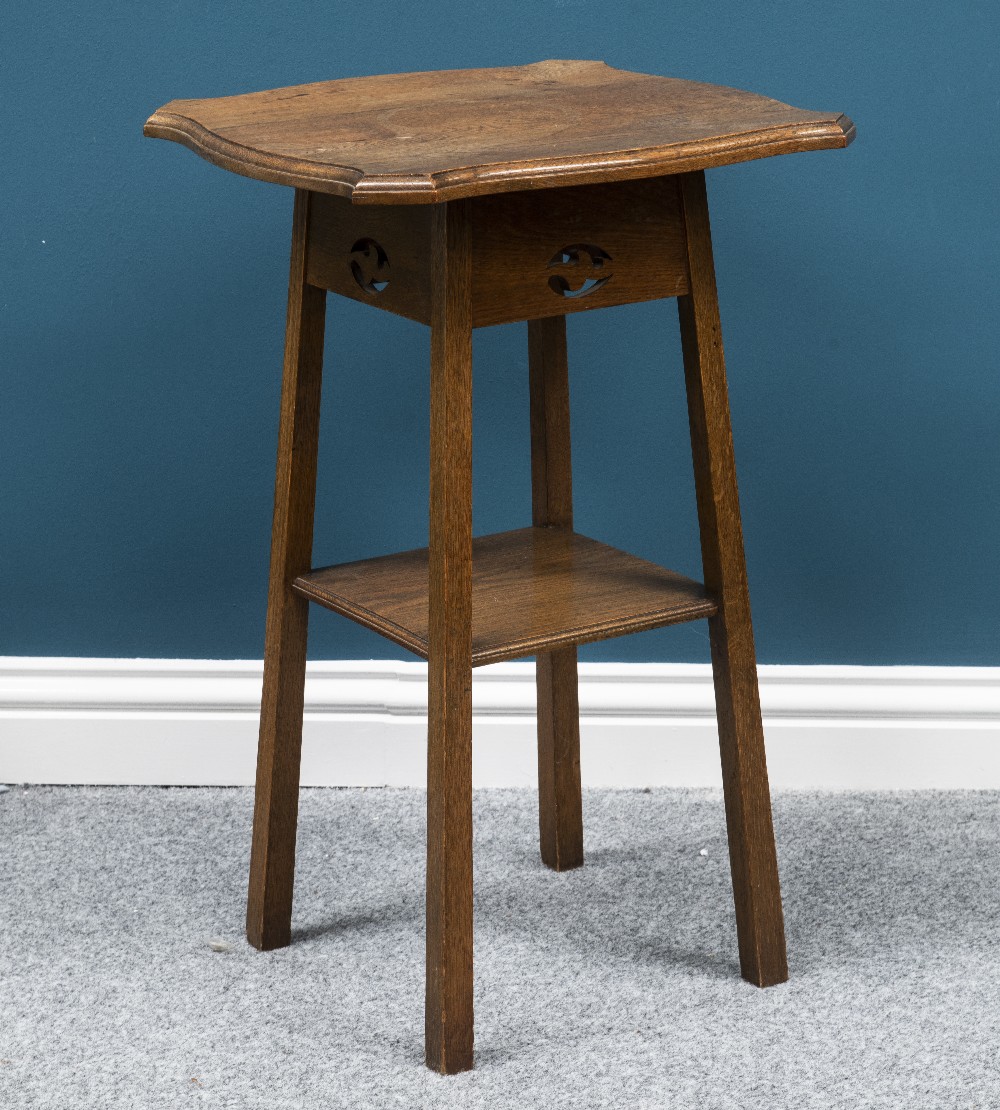 AN ARTS AND CRAFTS OAK OCCASIONAL TABLE