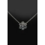 A DIAMOND AND PLATINUM NECKLACE BY TIFFANY & CO