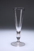 A LIGHT BALUSTER ALE FLUTE, 18TH CENTURY