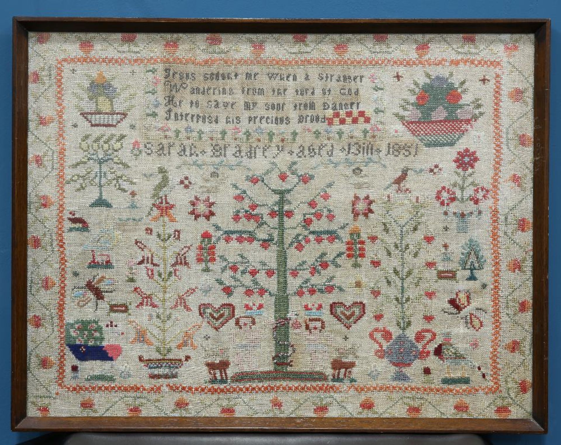 A GROUP OF THREE VICTORIAN FAMILY SAMPLERS