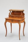 A LOUIS XV STYLE GILT-METAL MOUNTED, BURR YEW AND ROSEWOOD BONHEUR-DU-JOUR