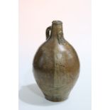 A 17TH CENTURY RHENISH SALT-GLAZED STONEWARE BELLARMINE