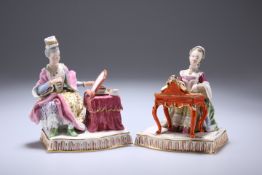 A PAIR OF MEISSEN FIGURES, LATE 19TH CENTURY