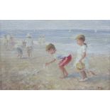 R*** GOSSONI, CHILDREN PLAYING ON THE BEACH