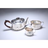 A GEORGE V SILVER THREE-PIECE TEA SERVICE