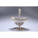 A GEORGE III SILVER SWING-HANDLED SUGAR BASKET, GEORGE BURROWS I, LONDON 1797