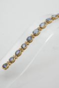 A SAPPHIRE AND DIAMOND BRACELET