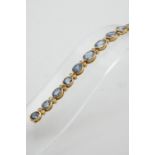 A SAPPHIRE AND DIAMOND BRACELET