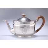 A GEORGE III SILVER TEAPOT, JOHN EMES, LONDON 1803