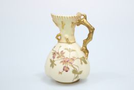 A ROYAL WORCESTER BLUSH IVORY JUG, 1891