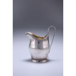 A GEORGE III SILVER CREAM JUG, PETER & ANN BATEMAN, LONDON 1803