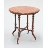 EDWARDS & ROBERTS, AN INLAID BURR WALNUT OCCASIONAL TABLE