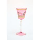 A VENETIAN WINE GLASS, c. 1900, POSSIBLY SALVIATI, MURANO