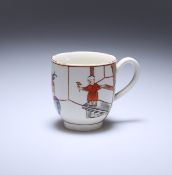 A WORCESTER MANDARIN COFFEE CUP, c. 1770