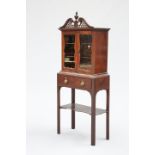 A MAHOGANY CABINET ON STAND, 18TH CENTURY AND LATER