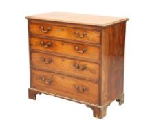 A GEORGE III MAHOGANY CHEST OF DRAWERS