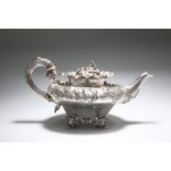 A WILLIAM IV SILVER TEAPOT, CHARLES THOMAS FOX, LONDON 1834