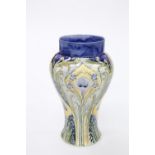 A FLORIAN WARE "PEACOCK FEATHERS" VASE
