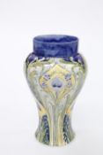 A FLORIAN WARE "PEACOCK FEATHERS" VASE