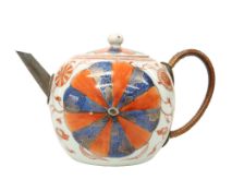 A CHINESE IMARI BULLET-SHAPED TEAPOT, 18TH CENTURY