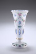 A BOHEMIAN OVERLAY GLASS VASE, LAST QUARTER OF 19TH CENTURY