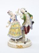 A SITZENDORF PORCELAIN FIGURE GROUP