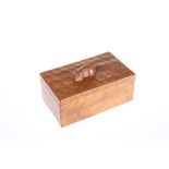 A MOUSEMAN OAK TRINKET BOX, MID 20TH CENTURY