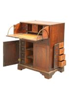 AN ANGLO-INDIAN ROSEWOOD SECRETAIRE CABINET